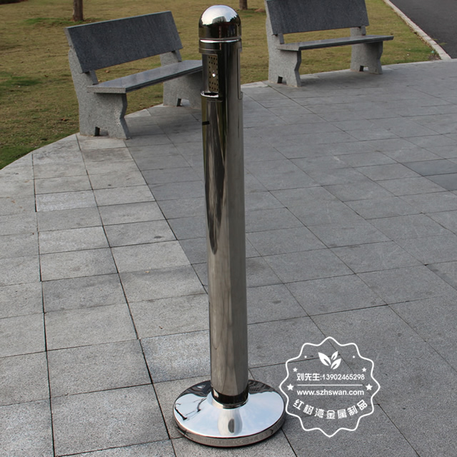室內候車室立式不銹鋼煙灰柱圖片003