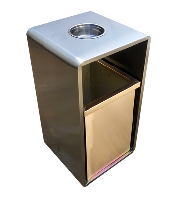 室內電梯口方形鋼制果皮箱主圖