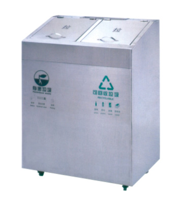 商用室內(nèi)環(huán)保分類不銹鋼垃圾箱