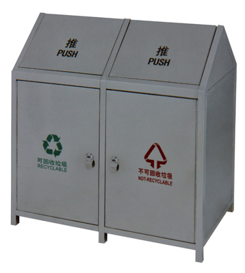 搖蓋環(huán)衛(wèi)分類垃圾桶