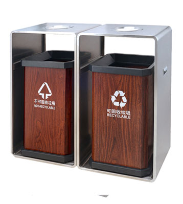 環(huán)衛(wèi)分類不銹鋼垃圾桶