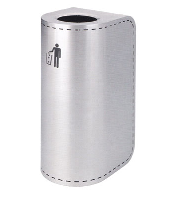 不銹鋼圓弧形垃圾桶