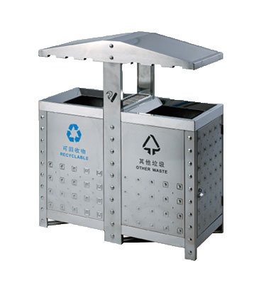 不銹鋼戶外分類環(huán)保垃圾桶