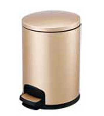 高檔香檳金腳踏不銹鋼垃圾桶
