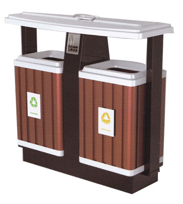 市政分類鋼木垃圾桶