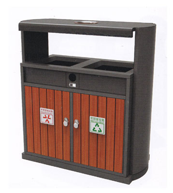 室內(nèi)分類環(huán)保鋼木垃圾桶