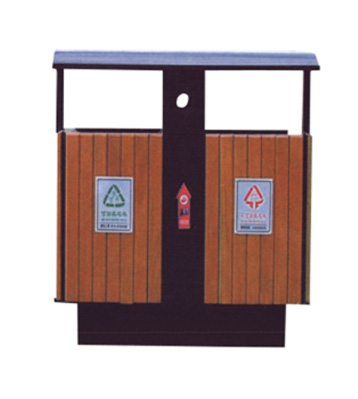 戶(hù)外環(huán)保鋼木垃圾箱