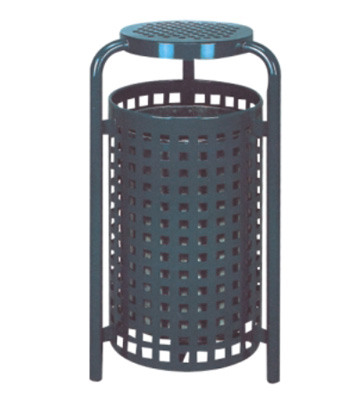 公園三角沖孔垃圾桶