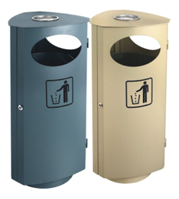 三角戶外鋼制果皮箱