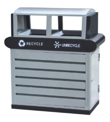 條紋分類環(huán)保鋼制垃圾桶