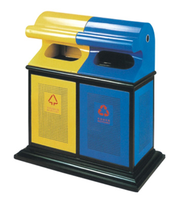 弧形座地鋼制垃圾桶