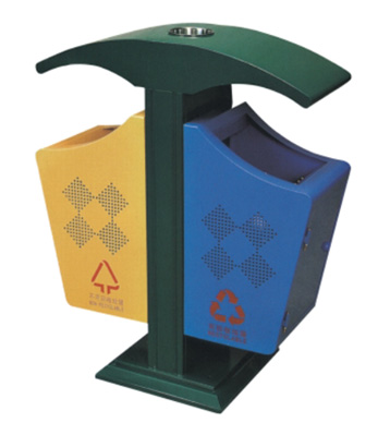 歐式小區鋼制垃圾桶