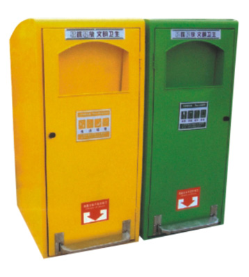 商用創(chuàng)意腳踏式鋼制分類垃圾箱