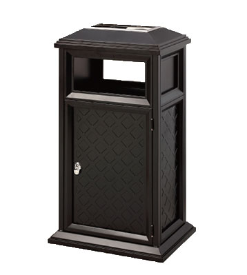 古典斜方格鋼制垃圾桶