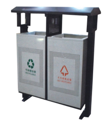 立式?jīng)_孔鋼制垃圾桶