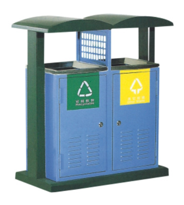 對(duì)開門戶外分類垃圾桶