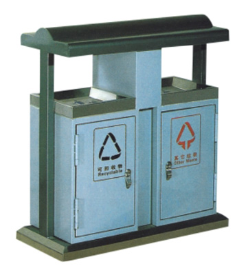 帶鎖扣戶外分類垃圾桶