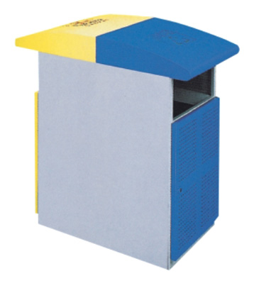 社區綠化沖孔鋼制垃圾桶