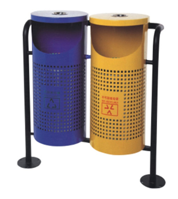 透氣分類鋼制垃圾桶
