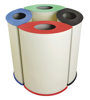 四分類商場垃圾桶