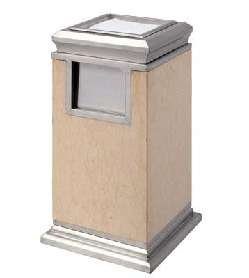 金線米黃大理石垃圾桶