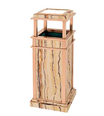 玫瑰金垃圾桶帶煙灰缸