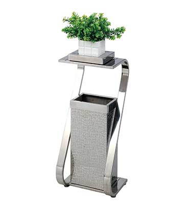 不銹鋼果皮箱帶花盆
