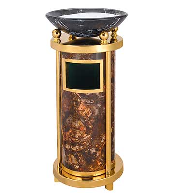 圓形酒店仿石垃圾桶