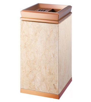 KTV帶煙缸鈦金垃圾桶