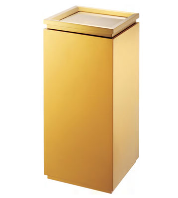 土豪金座地鈦金垃圾桶