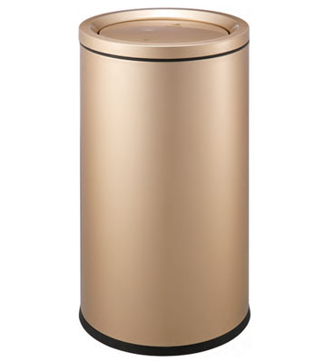 土豪金烤漆鐵皮垃圾桶