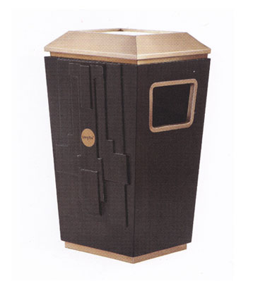 高檔酒店烤漆鐵皮垃圾桶