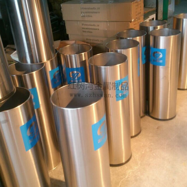 不銹鋼港式翻蓋垃圾桶